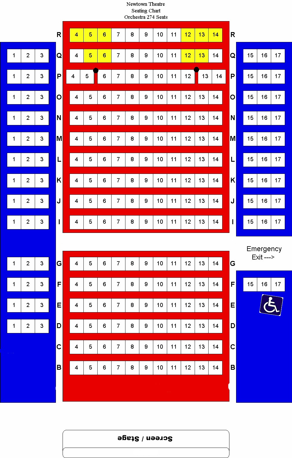 Delaware Theater Company Seating Chart